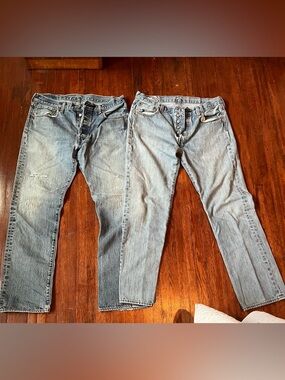 Levis 501 WORK Jeans Button-Fly Denim Jeans 34x32